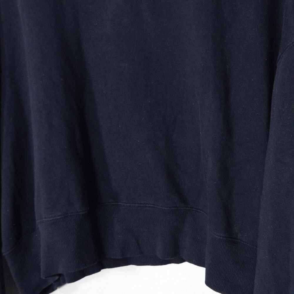 Nike Cropped Oversized Sweatshirt Black Size XL Sporty Minimal - Picture 4 of 7